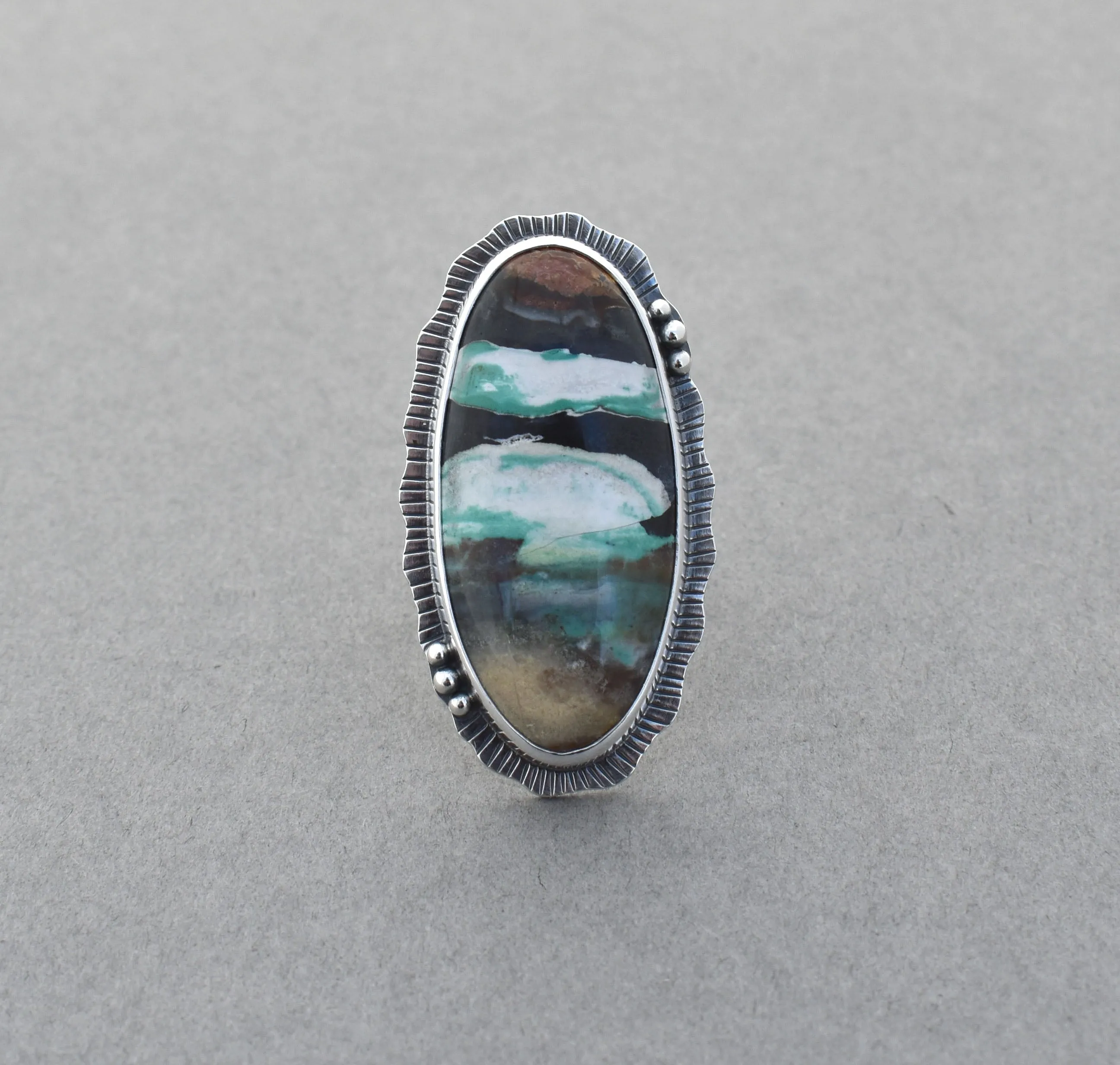 Opalized Wood Ring. Size 8.