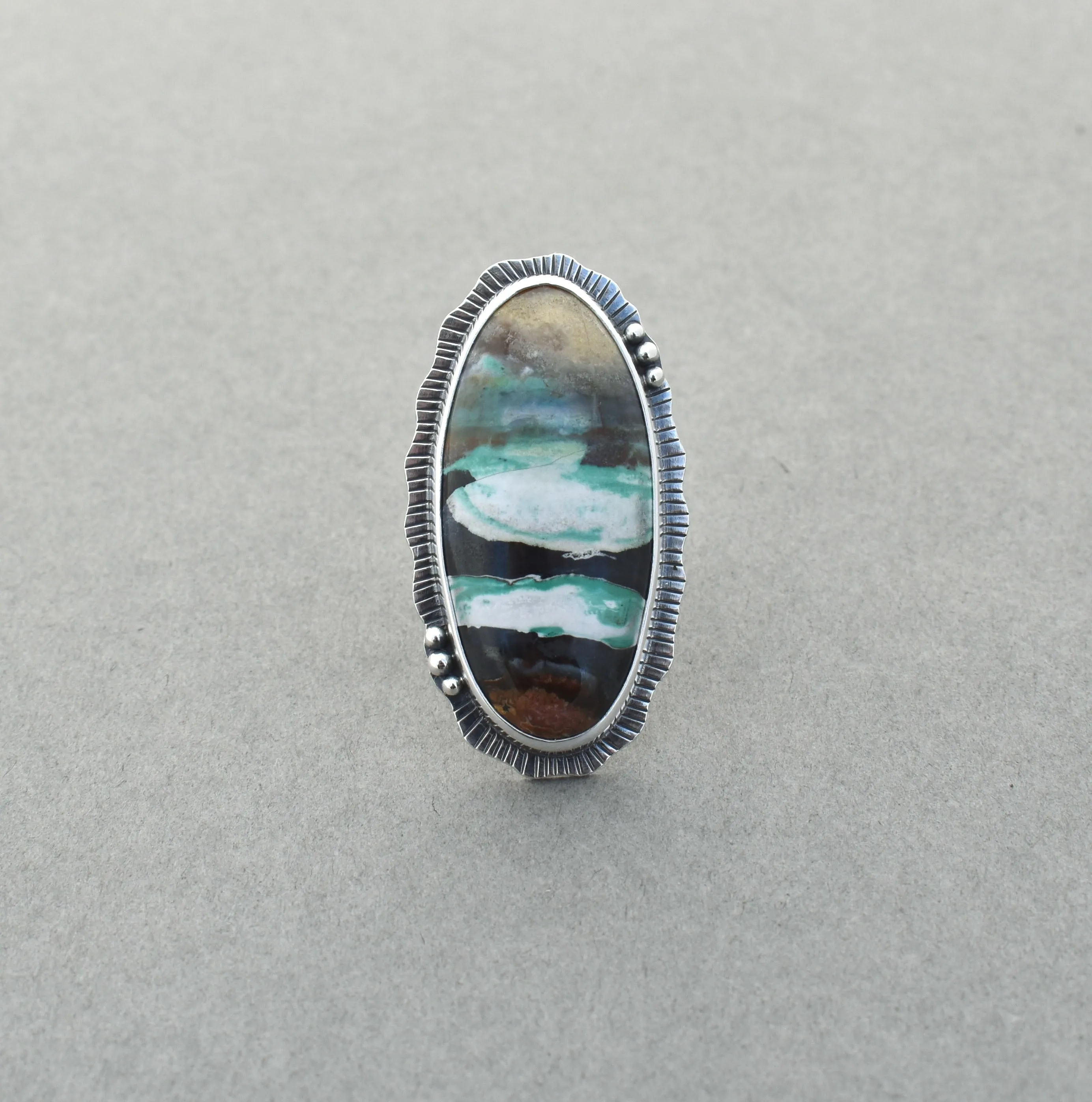 Opalized Wood Ring. Size 8.