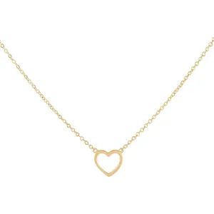 Open Heart Necklace 14K