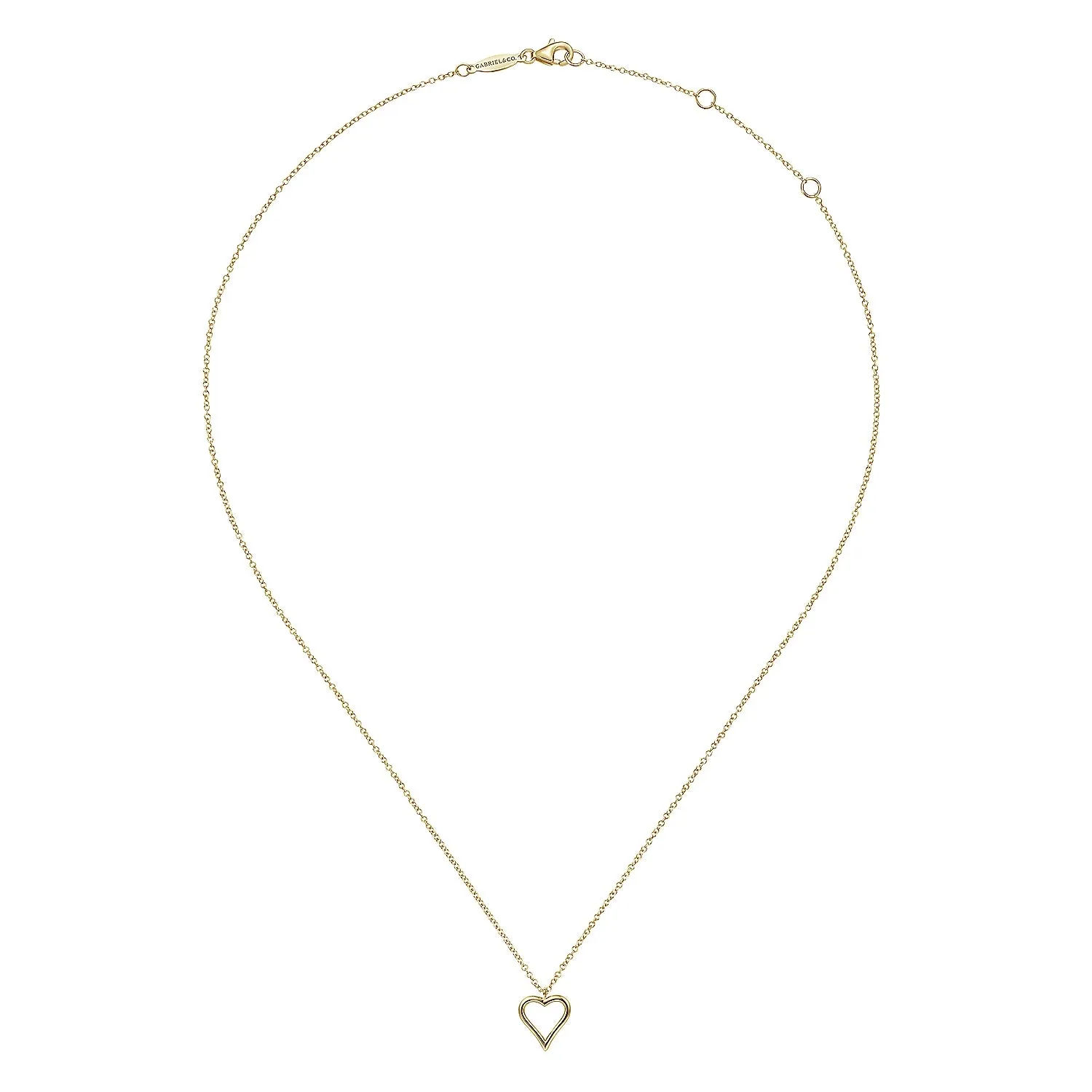 Open Heart Pendant Necklace