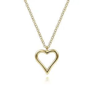 Open Heart Pendant Necklace
