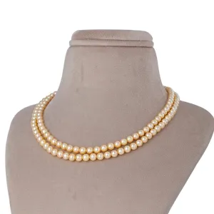 Opulent Two-Line Grading Akoya Pearl Necklace