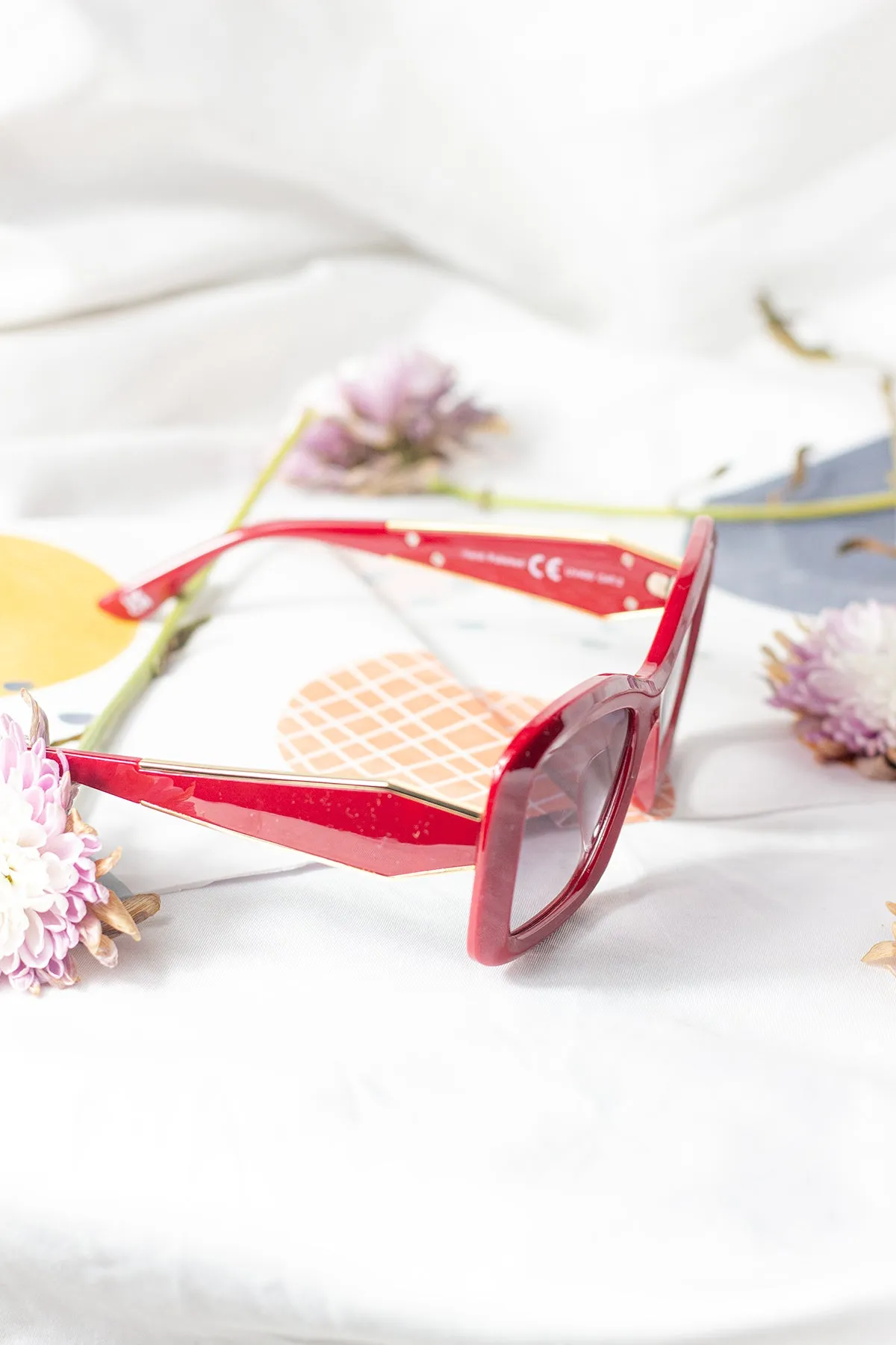 Oversized Chunky Cat Eye Angular Sunglasses
