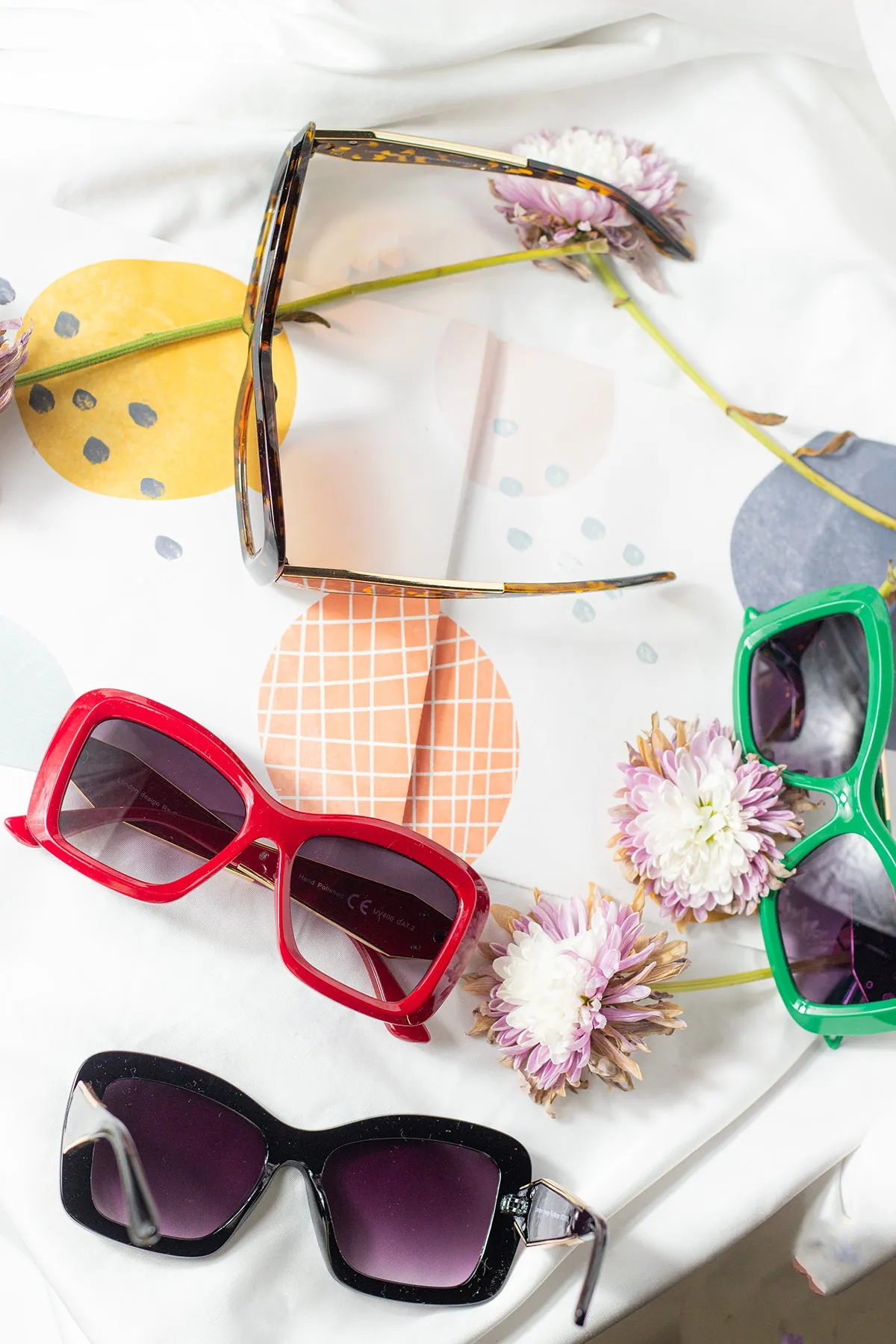 Oversized Chunky Cat Eye Angular Sunglasses