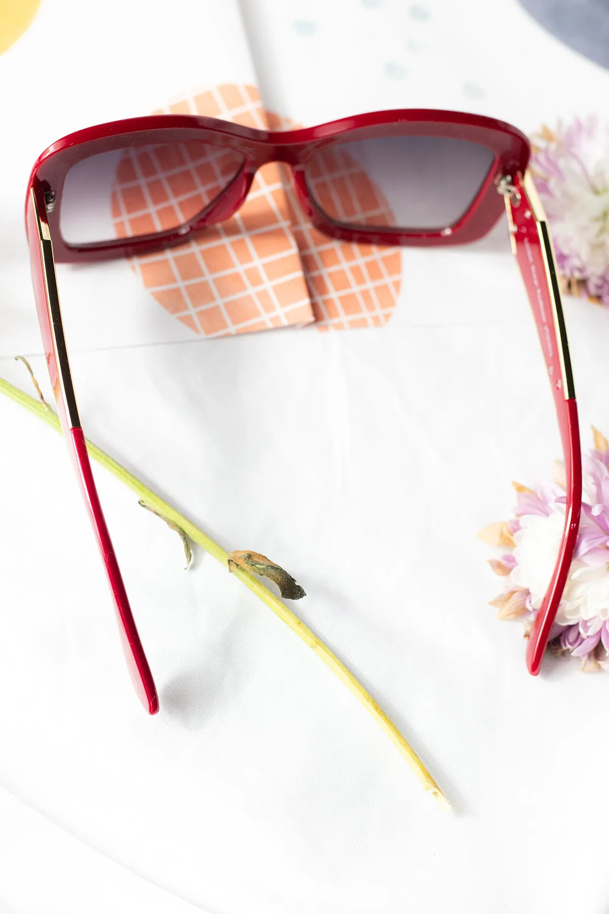 Oversized Chunky Cat Eye Angular Sunglasses