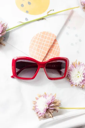 Oversized Chunky Cat Eye Angular Sunglasses