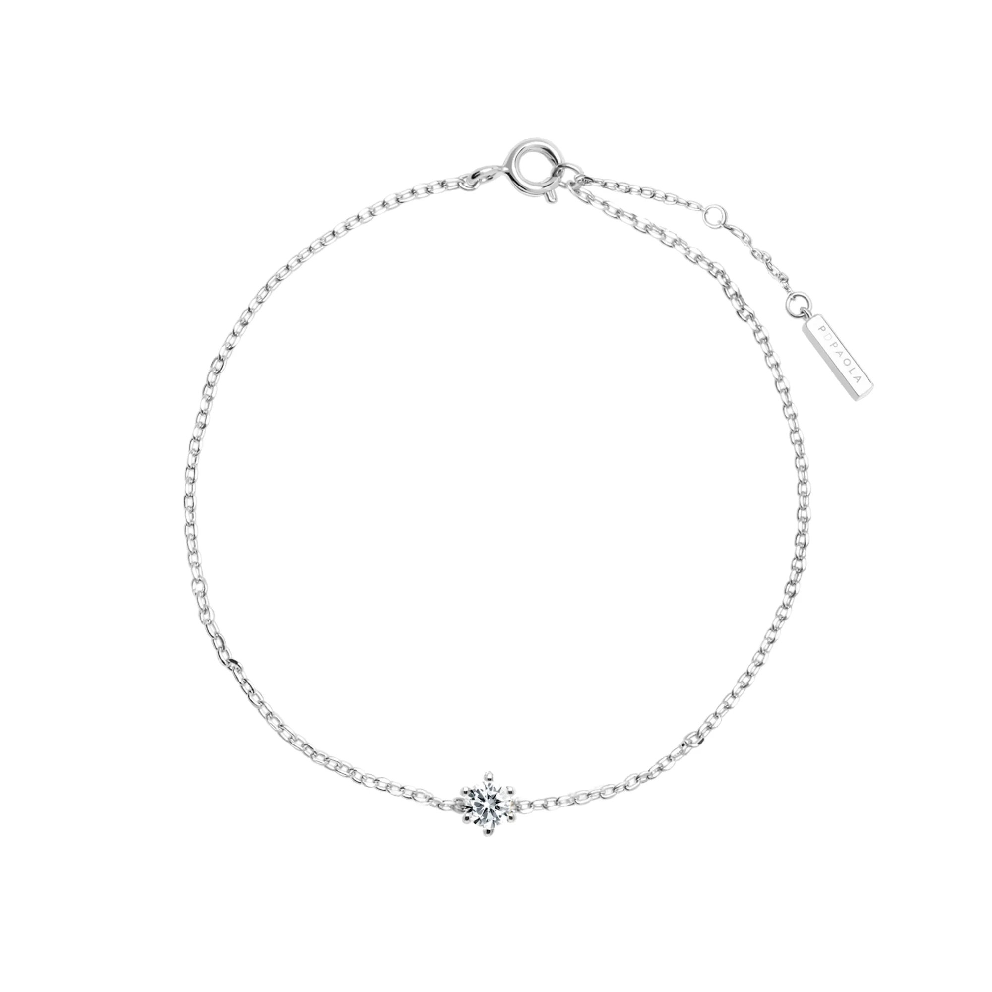 P D PAOLA | White Solitary Bracelet
