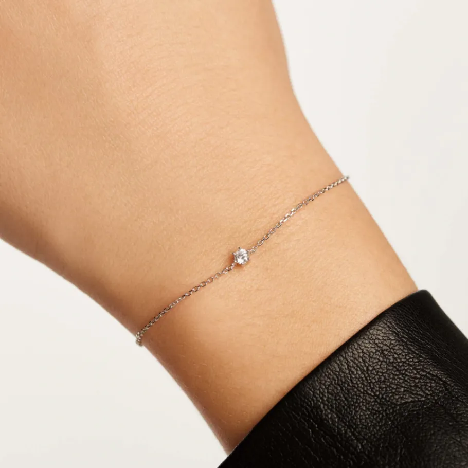 P D PAOLA | White Solitary Bracelet