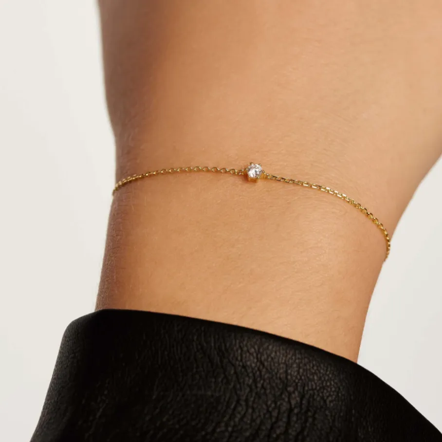 P D PAOLA | White Solitary Bracelet