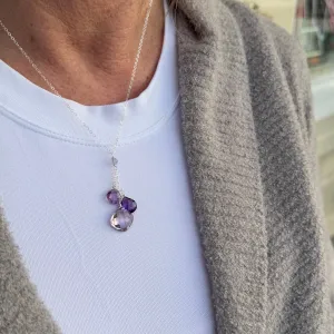 Past, Present, Future Amethyst Necklace