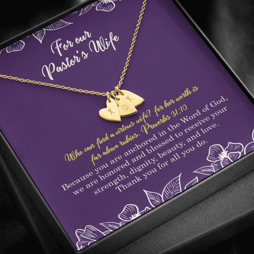 Pastors Wife Heart Charm Necklace