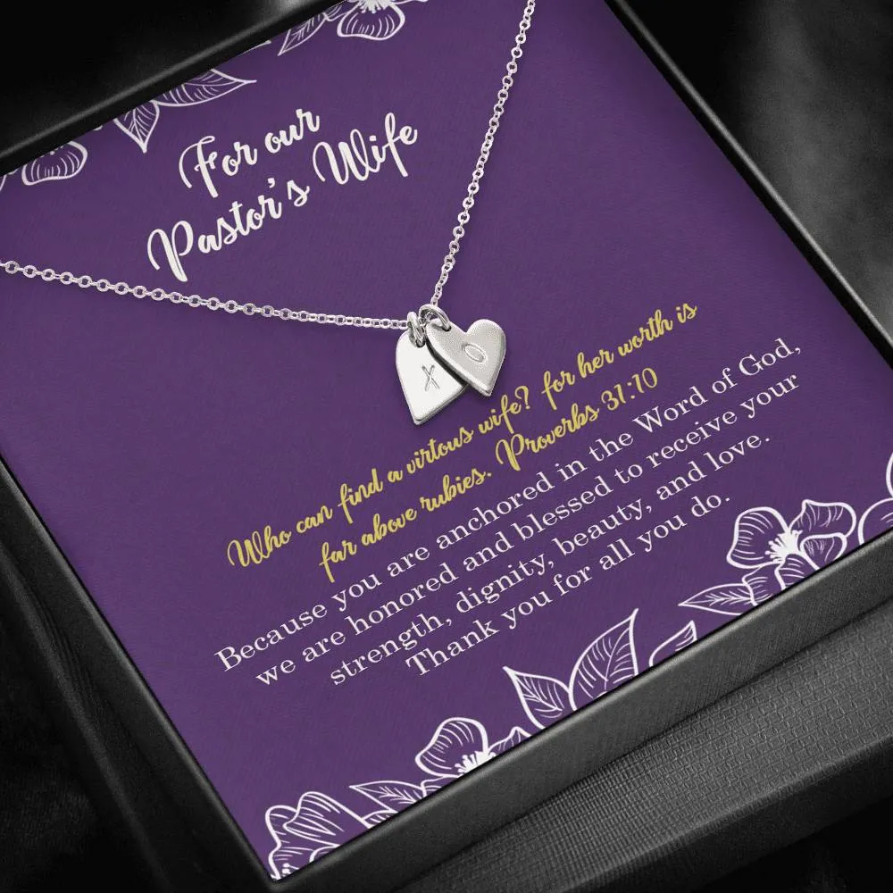 Pastors Wife Heart Charm Necklace