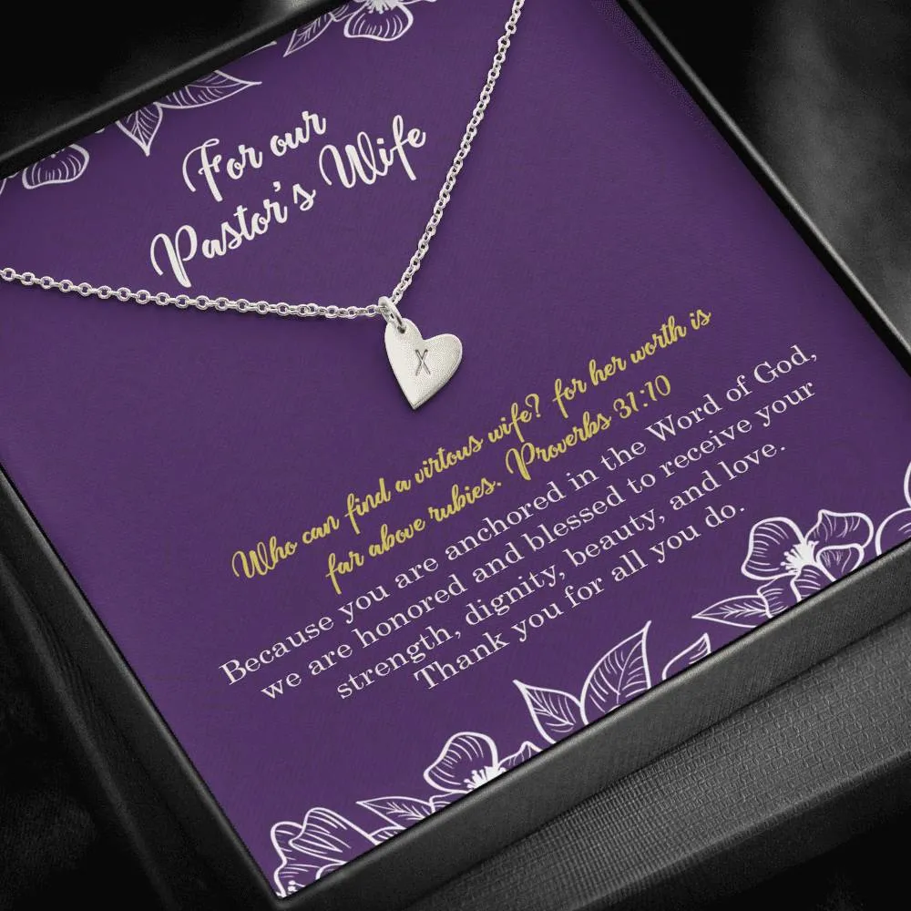 Pastors Wife Heart Charm Necklace