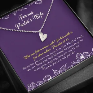 Pastors Wife Heart Charm Necklace