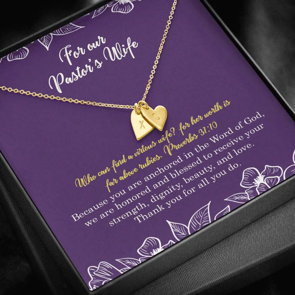 Pastors Wife Heart Charm Necklace