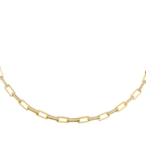 Pavé Box Link Choker