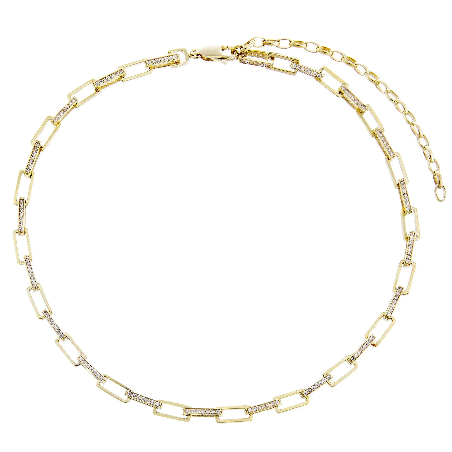 Pavé Box Link Choker