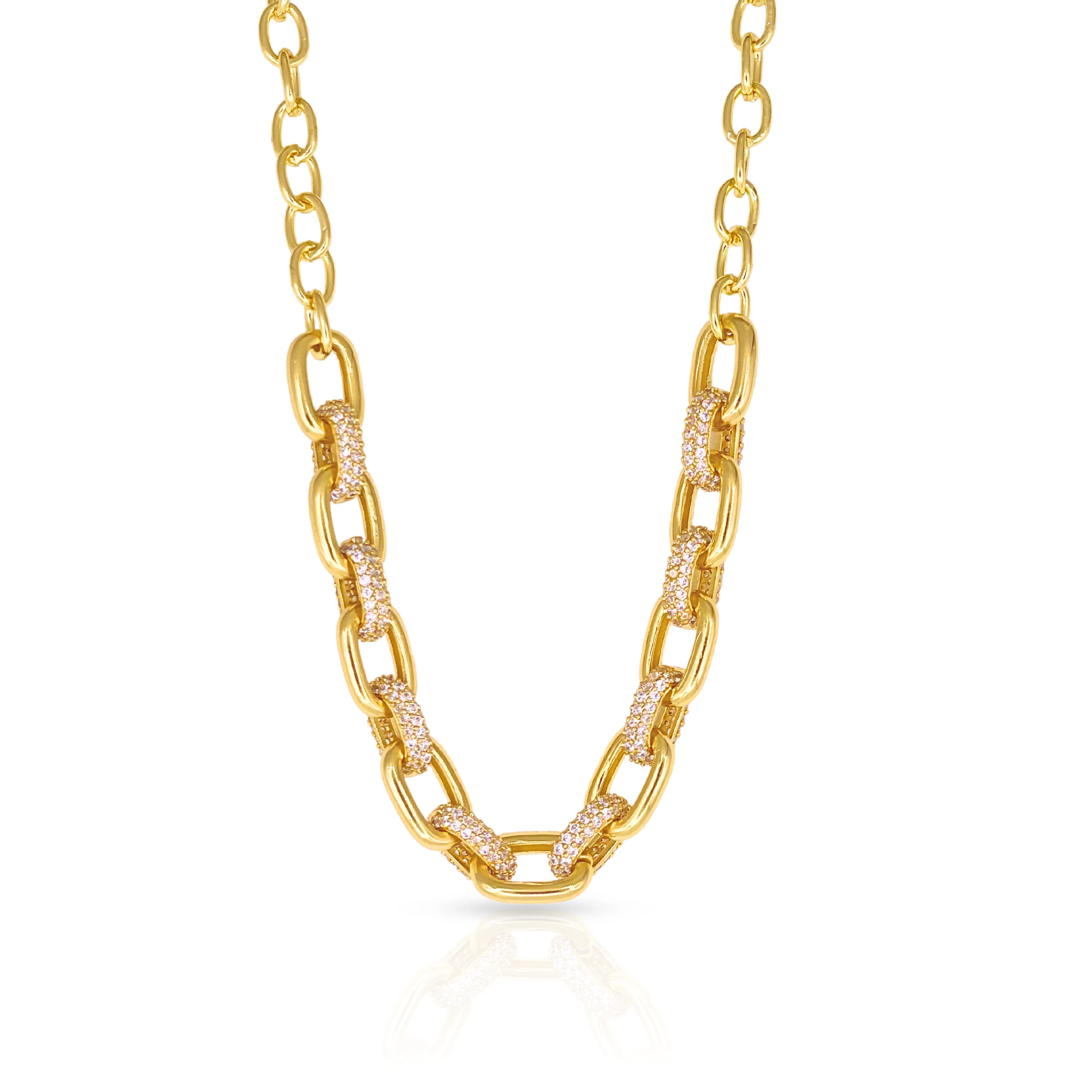 Pave Link Necklace