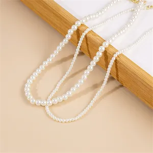 Pearl & 18K Gold-Plated Necklace Set