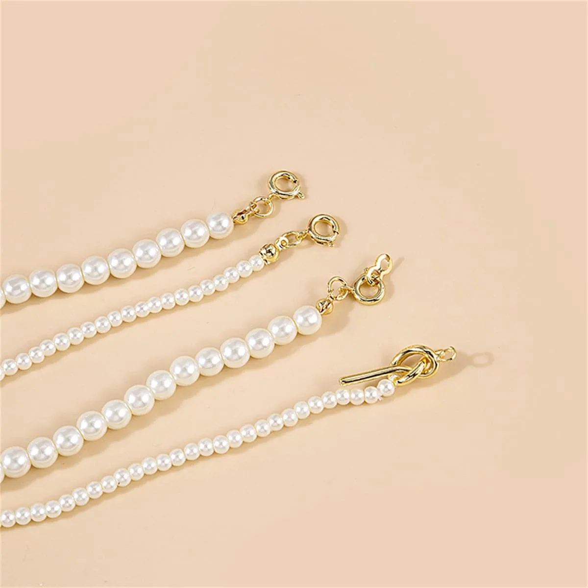 Pearl & 18K Gold-Plated Necklace Set