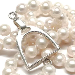 Pearl and Stirrup Necklace