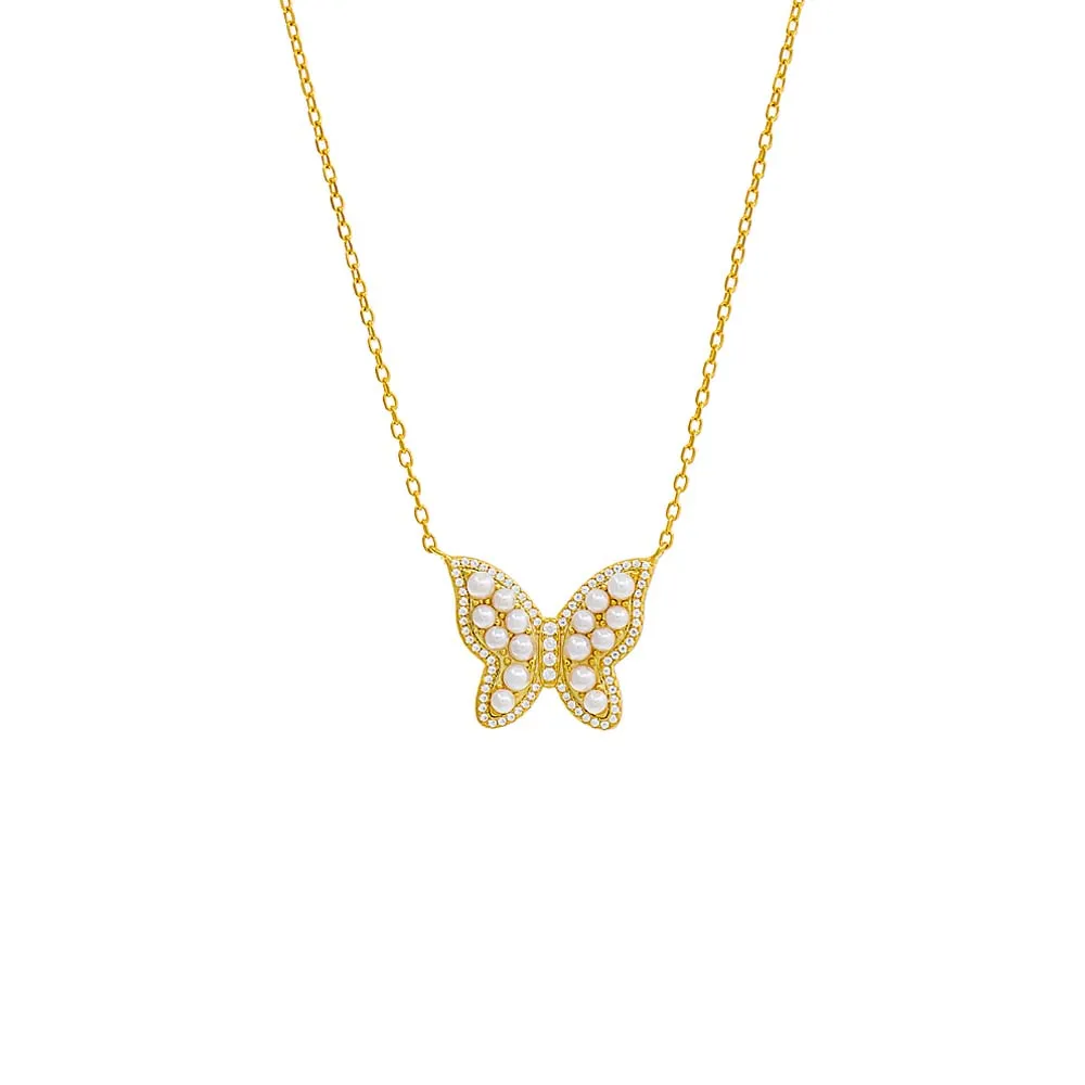 Pearl Butterfly Necklace