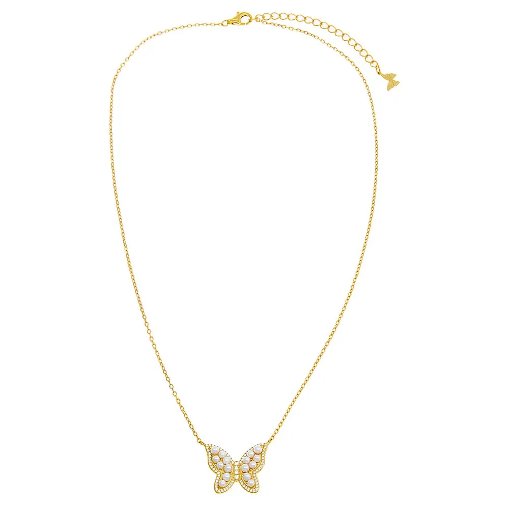 Pearl Butterfly Necklace