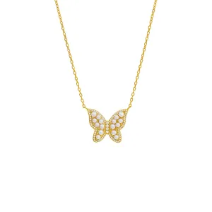 Pearl Butterfly Necklace
