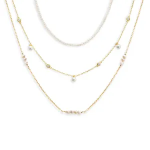 Pearl Girl Necklace Combo Set