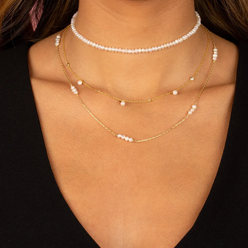 Pearl Girl Necklace Combo Set