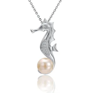 Pearl Seahorse Pendant by Alamea