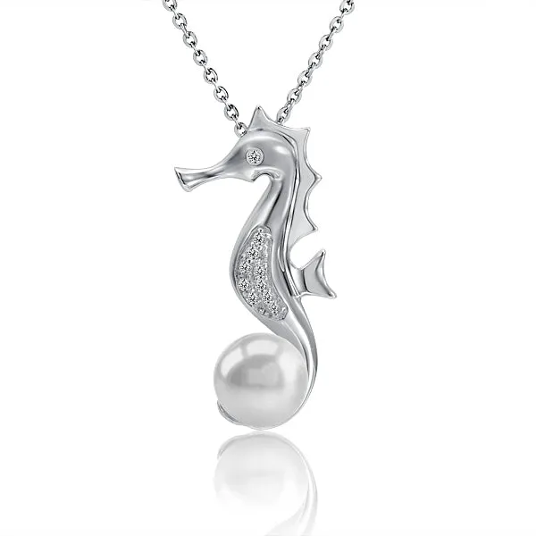Pearl Seahorse Pendant by Alamea