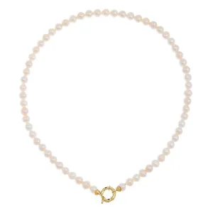 Pearl Toggle Necklace 14K