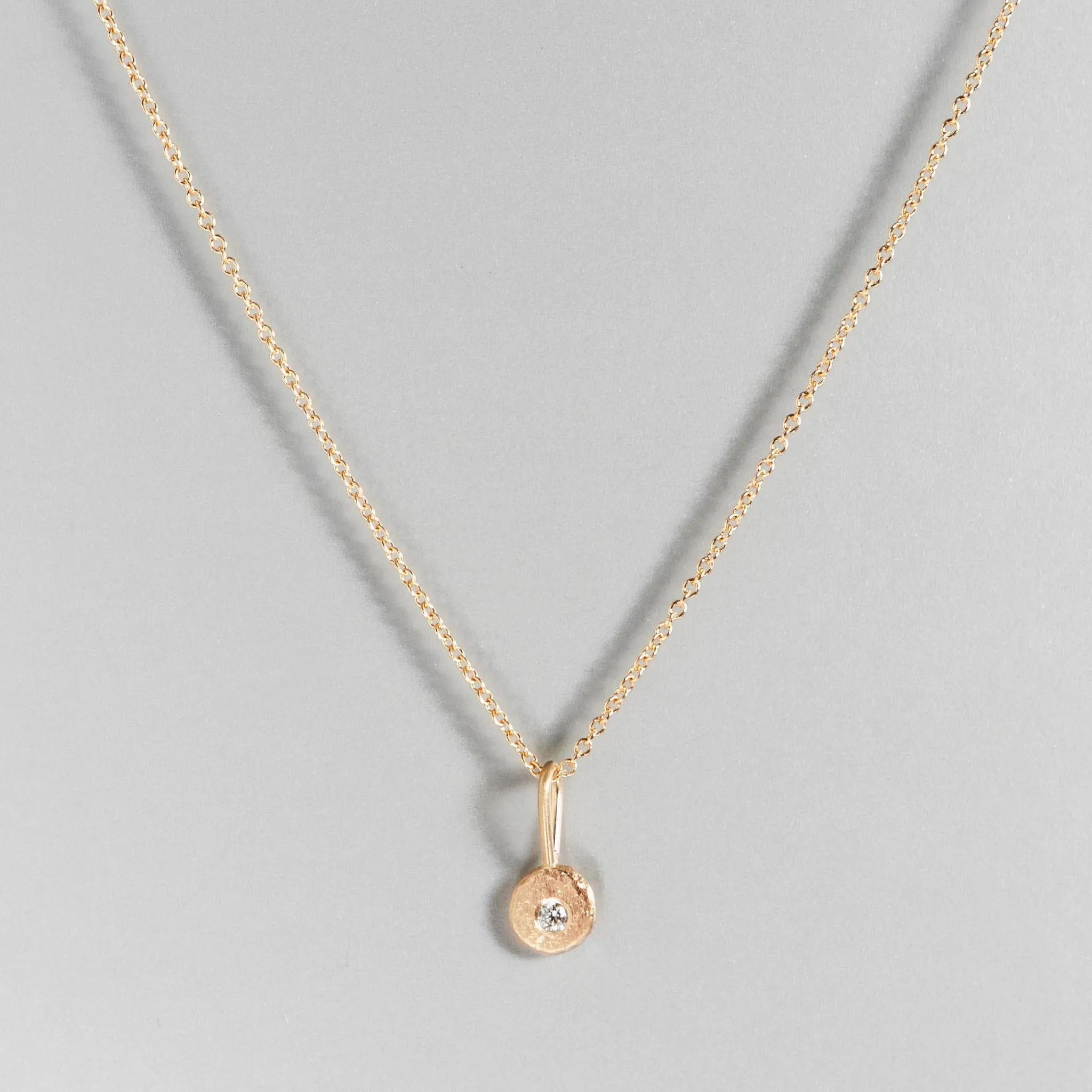 Pebble Charm in 14k Yellow Gold