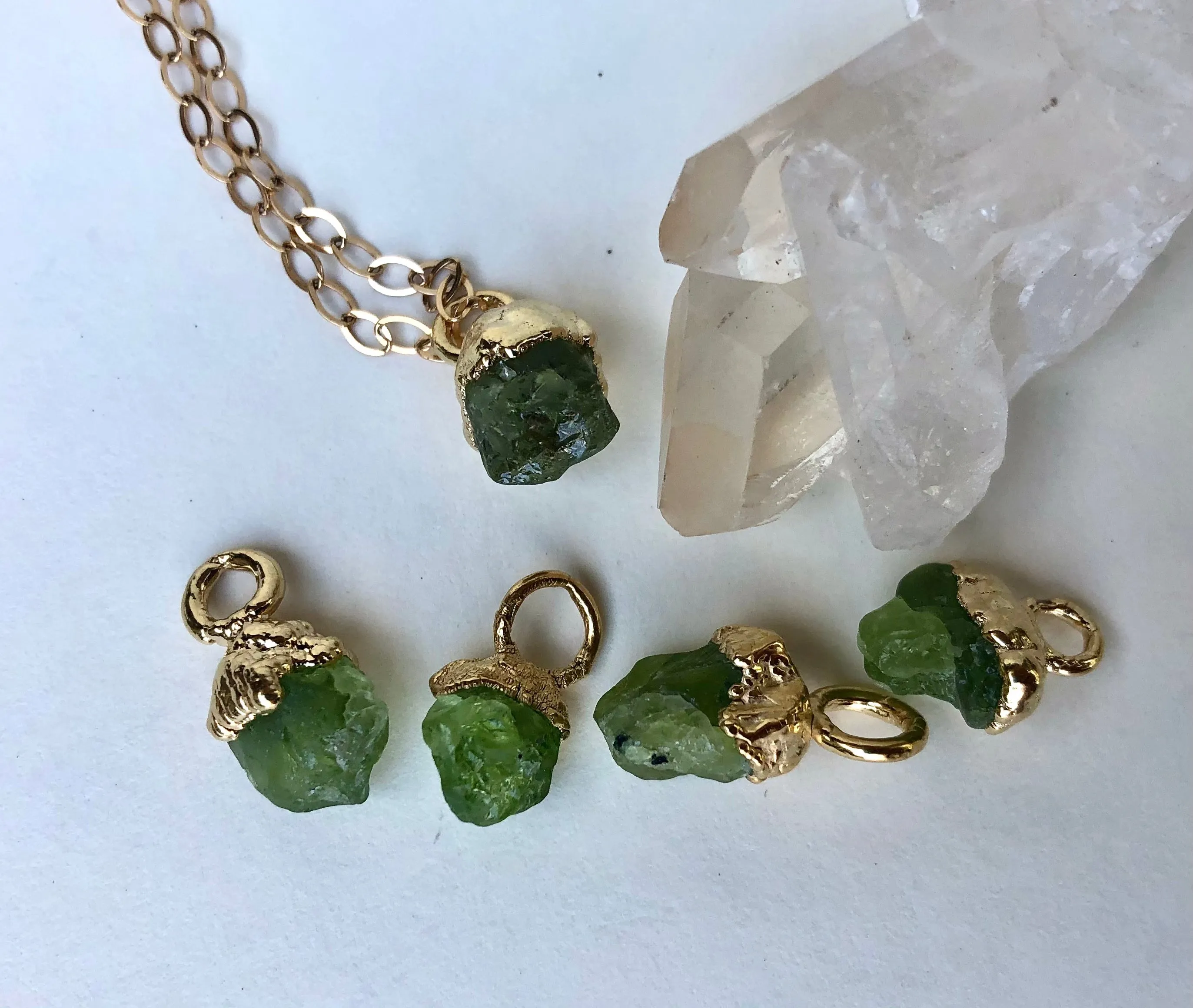 Peridot Drop Necklace