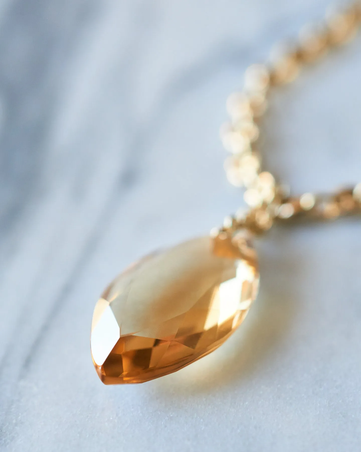 Personal Citrine Abundance Mariner link Necklace