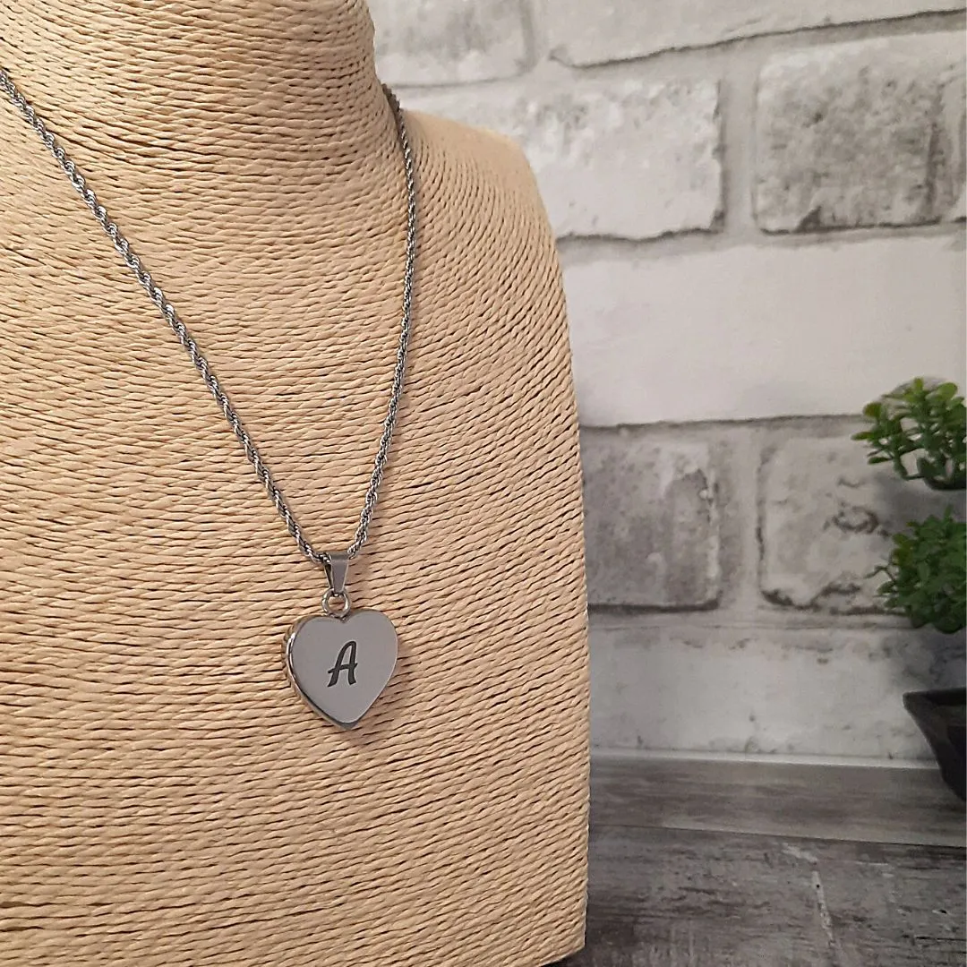 Personalised Heart Necklace Pendant - Various Options Available