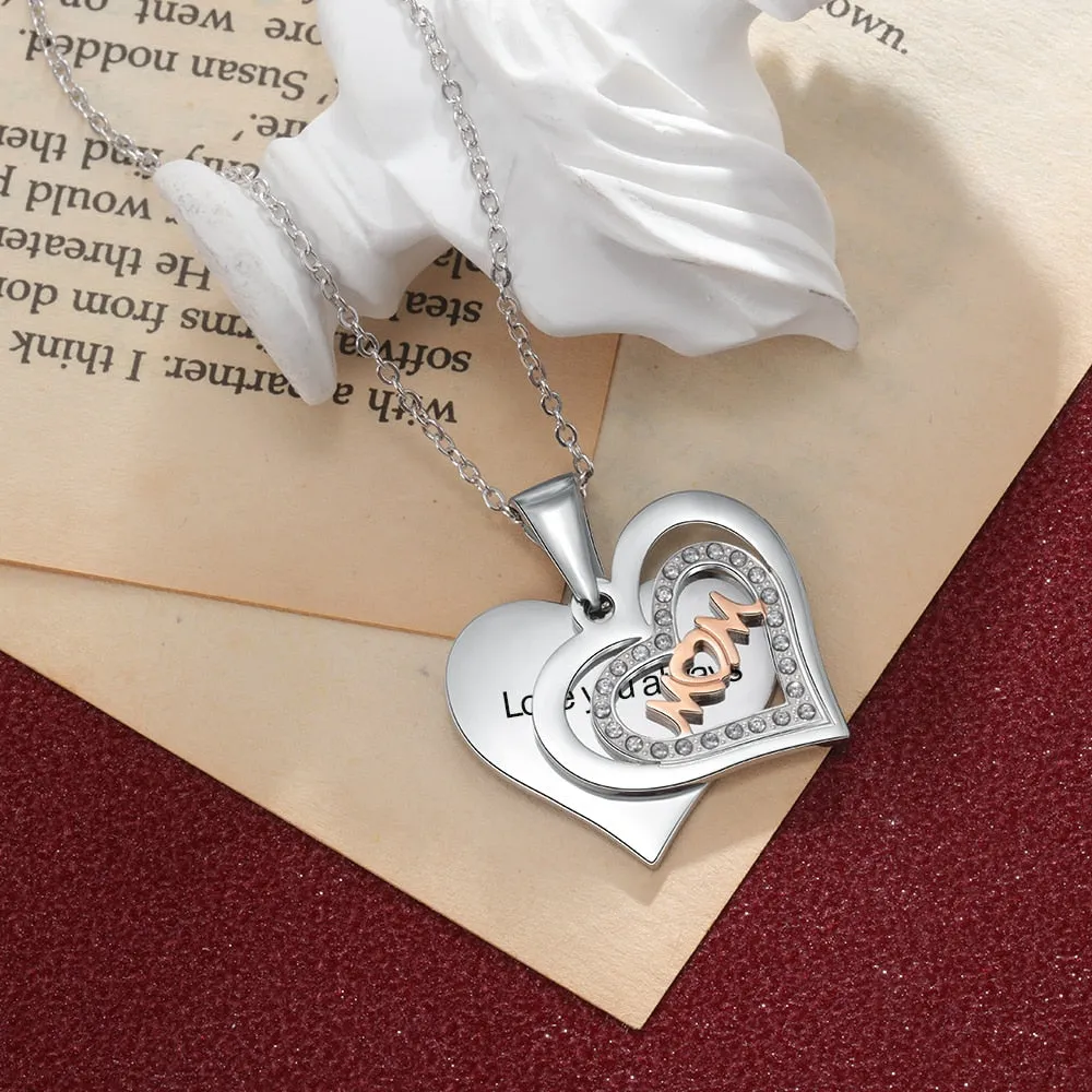 Personalized Cordate Necklace Stainless Steel Jewelry