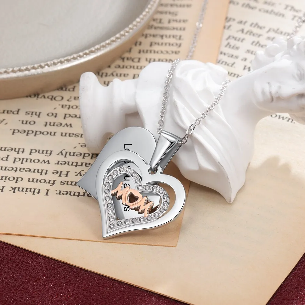 Personalized Cordate Necklace Stainless Steel Jewelry