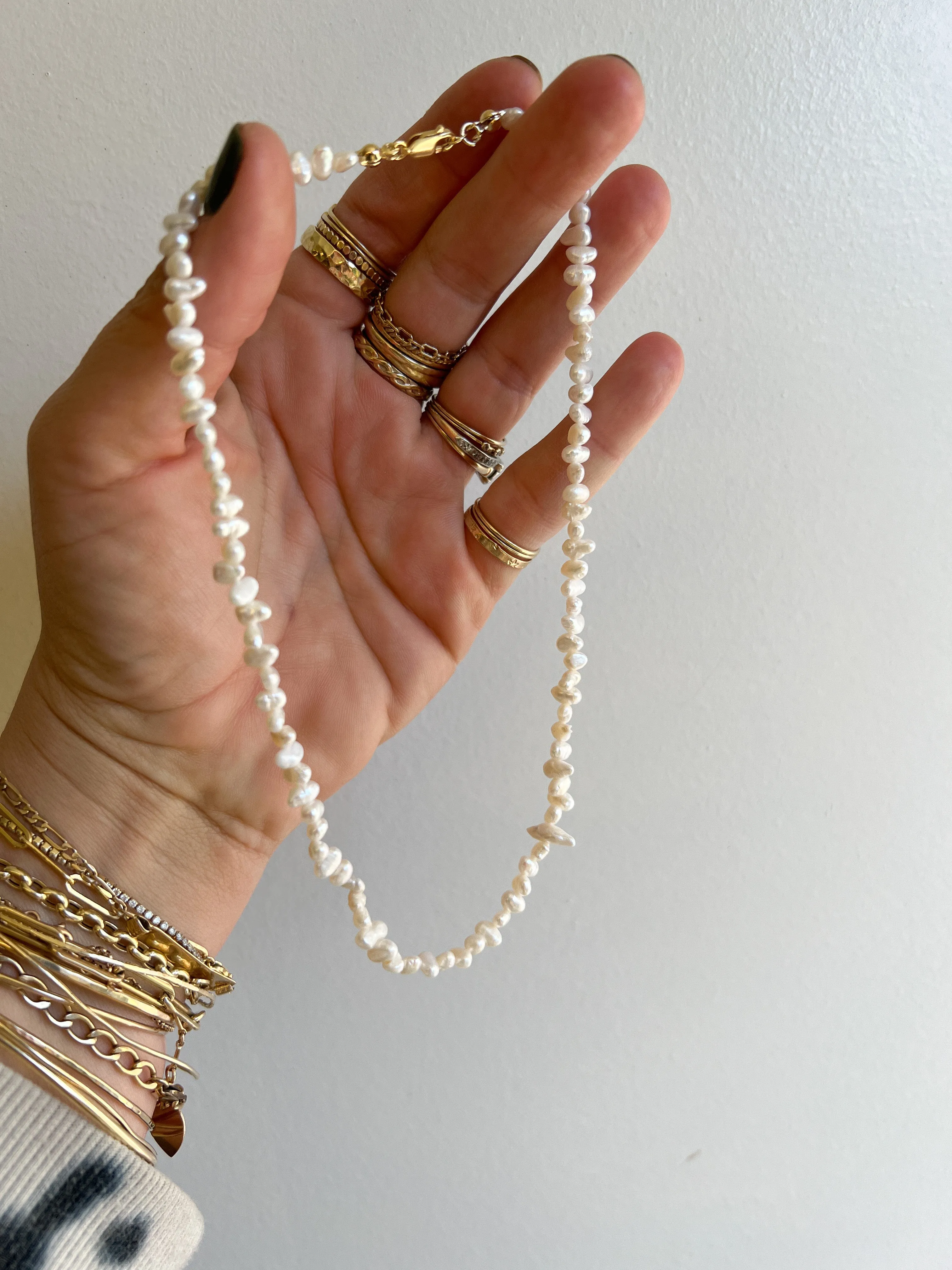 Petite fresh water pearl necklace