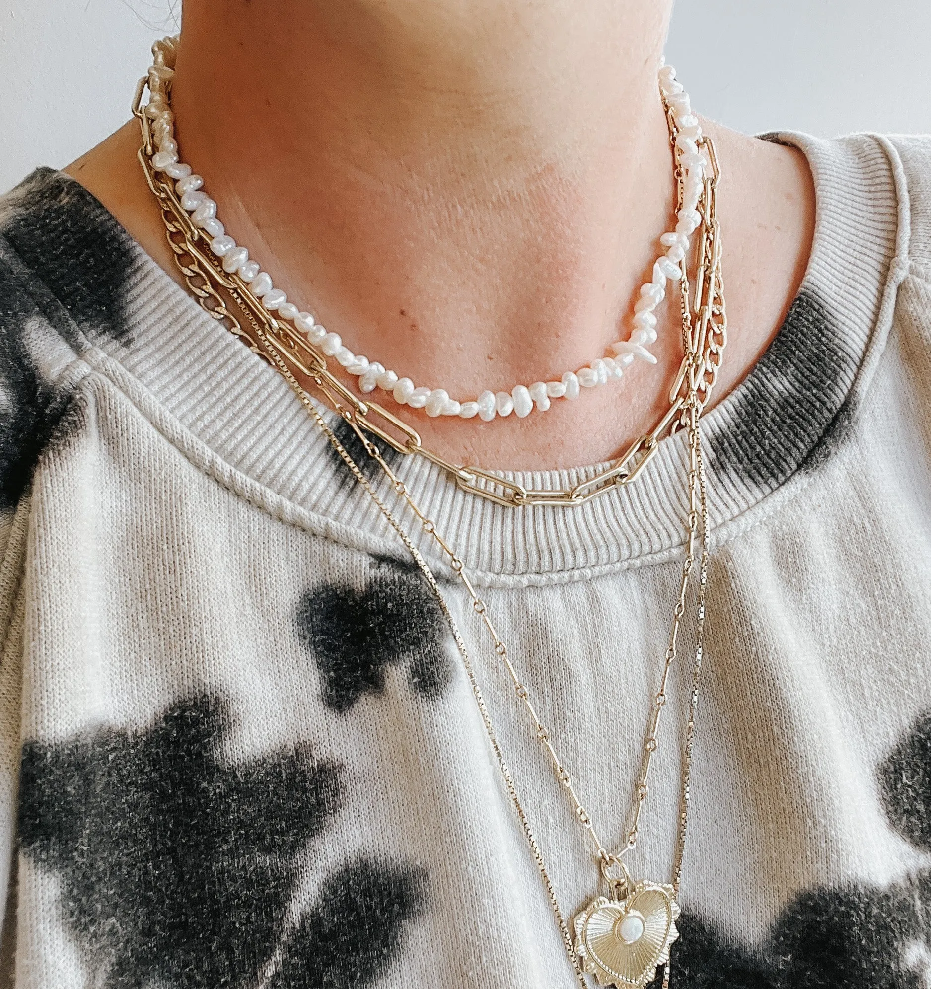Petite fresh water pearl necklace