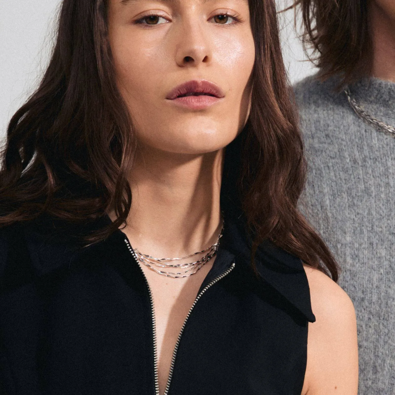 Pilgrim Connect Silver Layered Necklace