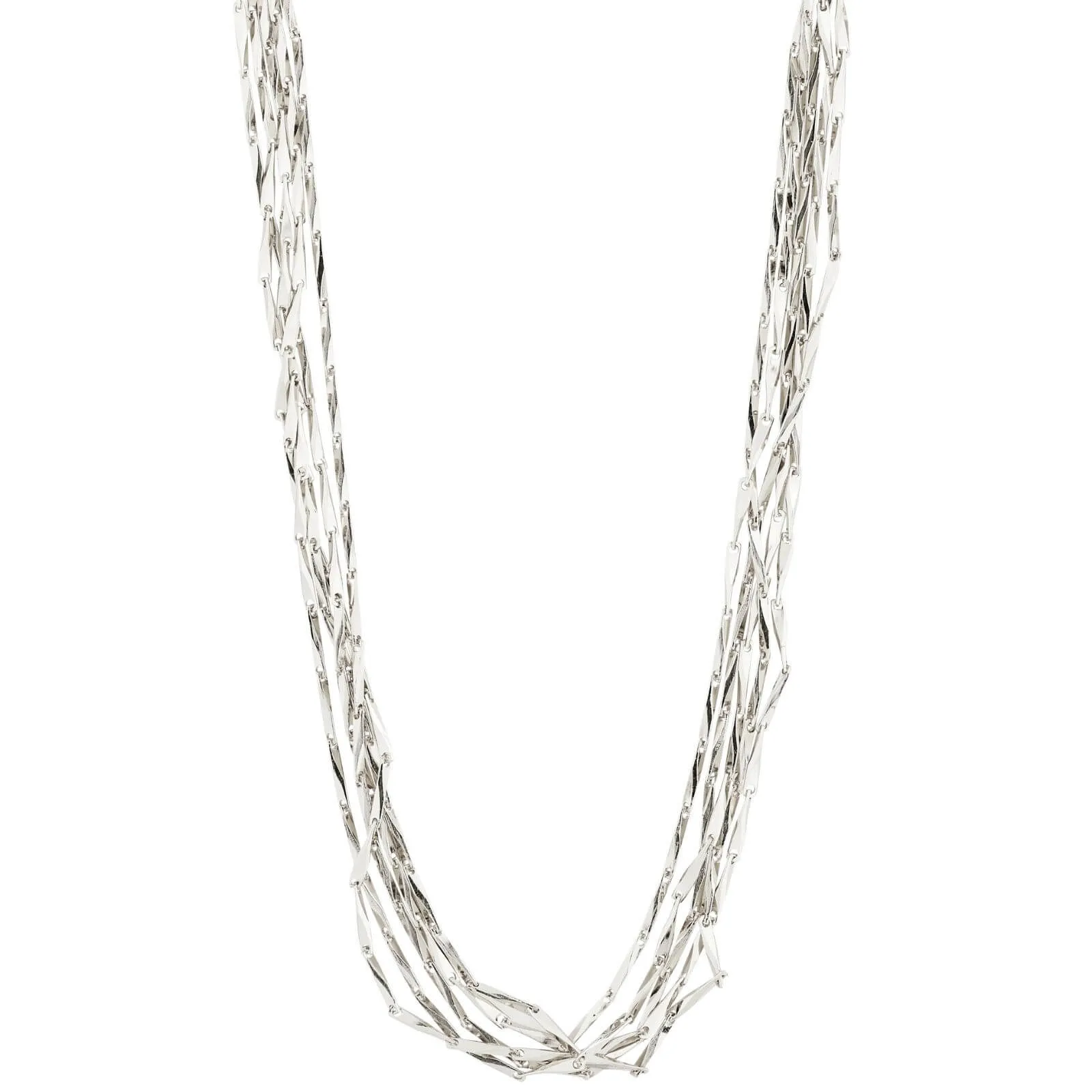 Pilgrim Connect Silver Layered Necklace
