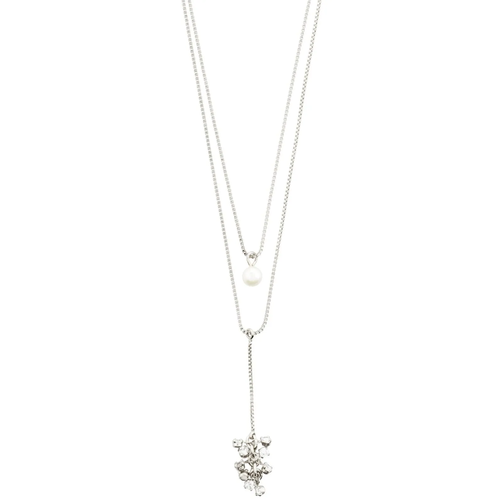 Pilgrim Jolene Crystal Silver Dainty Necklace