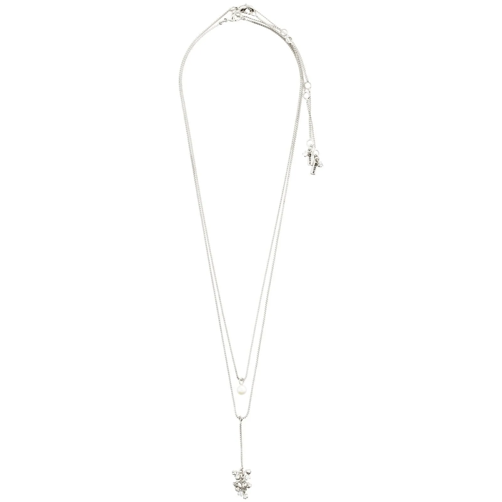 Pilgrim Jolene Crystal Silver Dainty Necklace