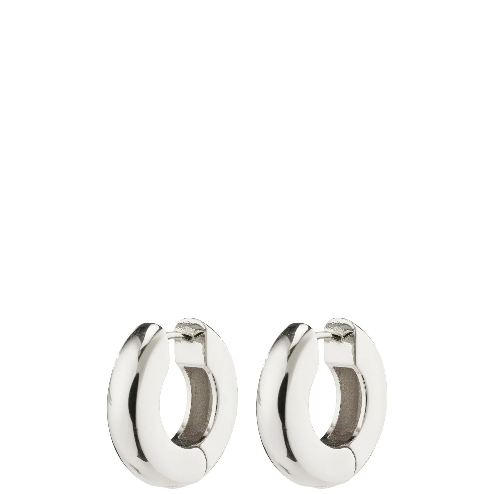 Pilgrim Learn Silver Chunky Hoop Earrings