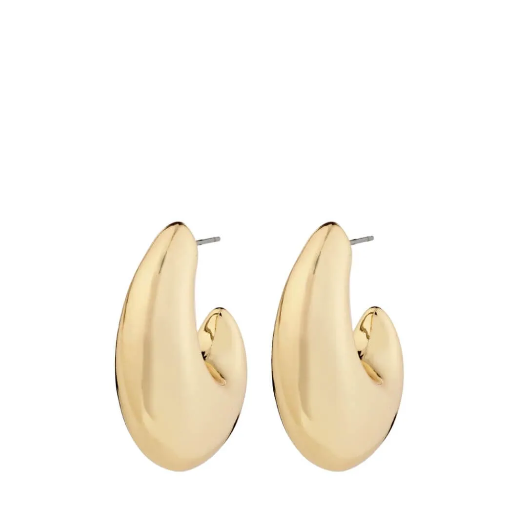 Pilgrim Rory Gold Mega Chunky Statement Hoop Earrings