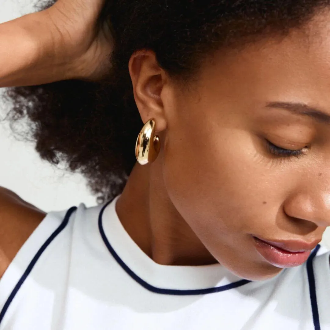 Pilgrim Rory Gold Mega Chunky Statement Hoop Earrings
