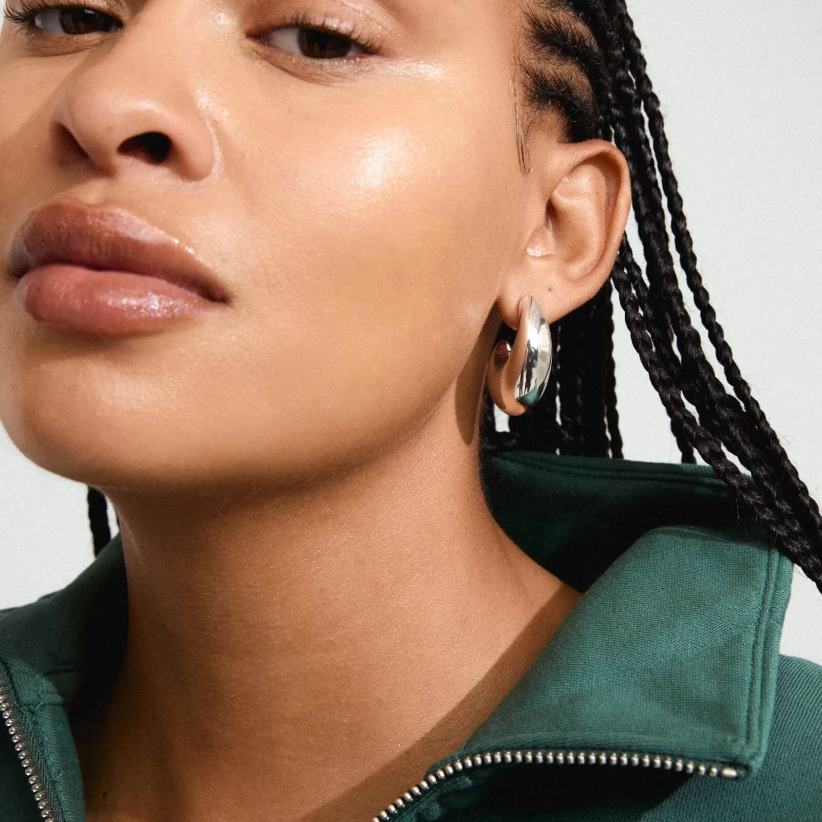 Pilgrim Rory Silver Mega Chunky Statement Hoop Earrings