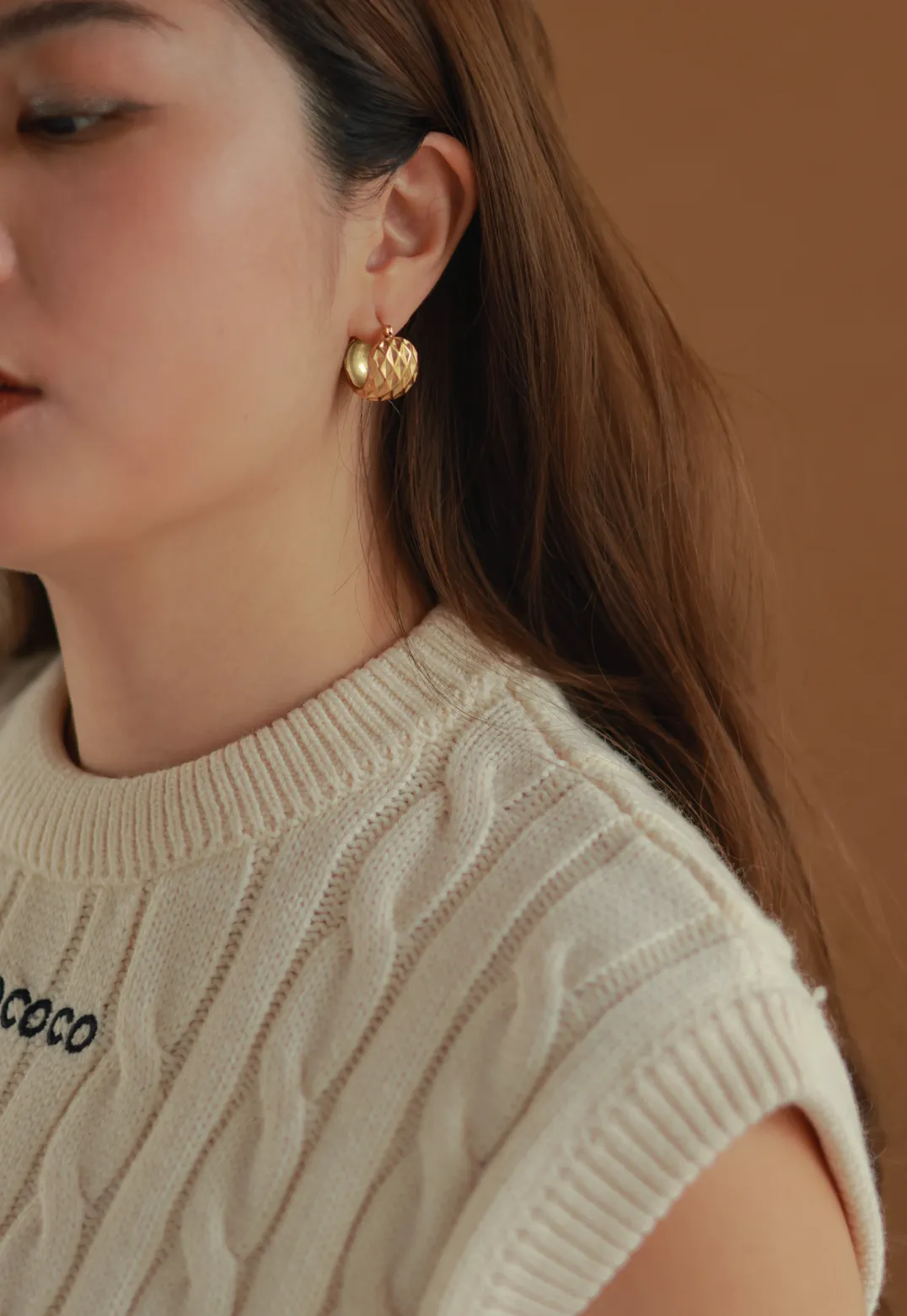 Pineapple Hoop Earrings